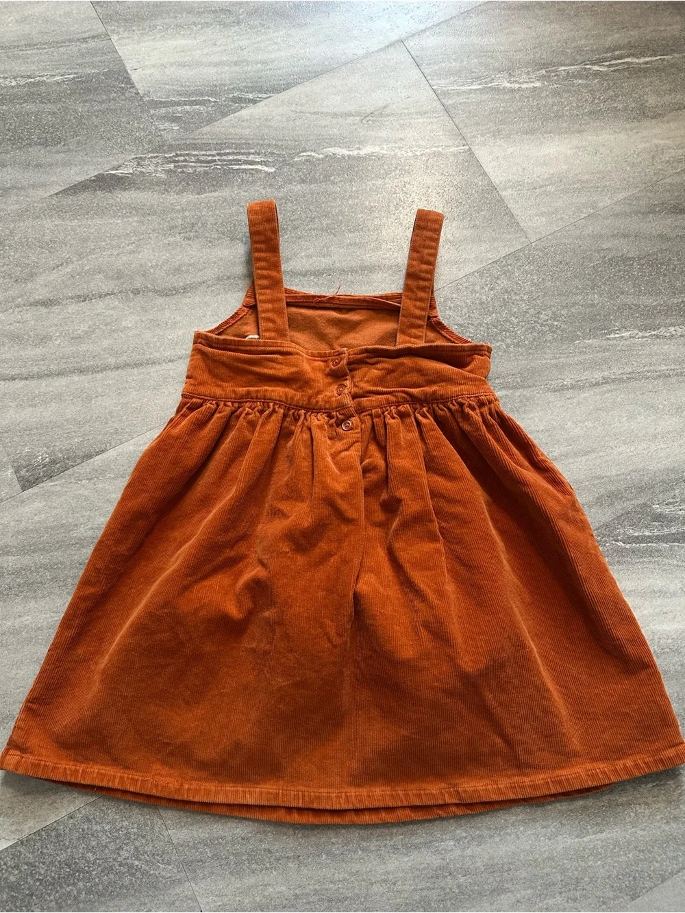 Gymboree orange corduroy fox dress 7